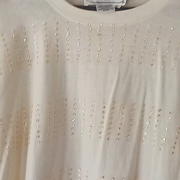 💋sale 90's  Adrienne Vittadini! SEQUIN  Adrienne Vittadini sequin top💋 - Picture 2 of 4